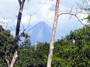 Arenal Volcano as seen from Quintanar.